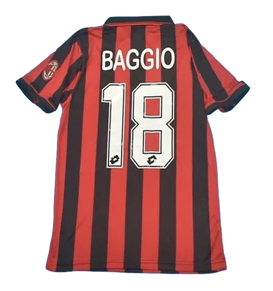 1996 AC Milan Domicile Chemise BAGGIO 18