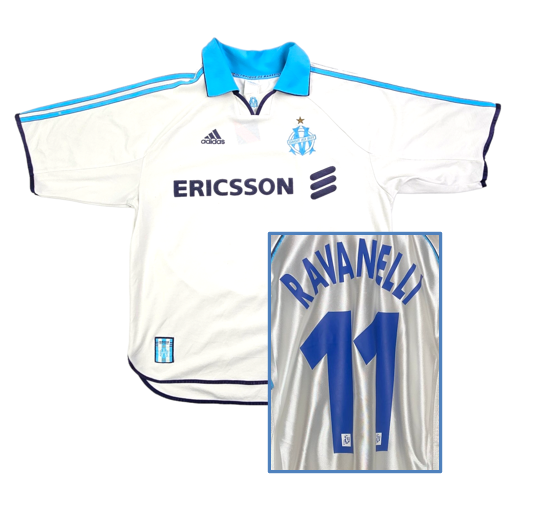 1998 Marseille Home Shirt RAVANELLI 11