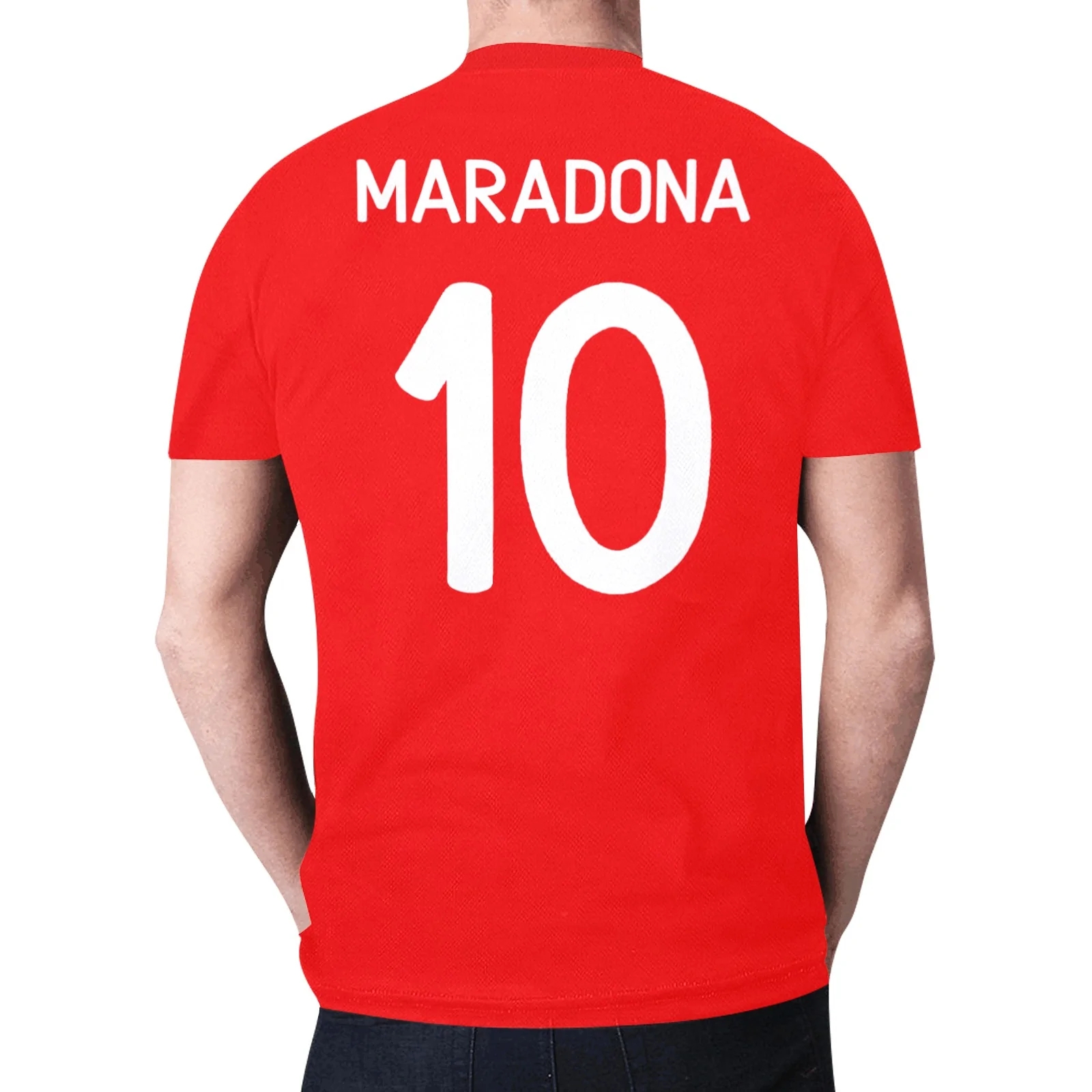 1987 1988 Away Shirt Red Maradona #10