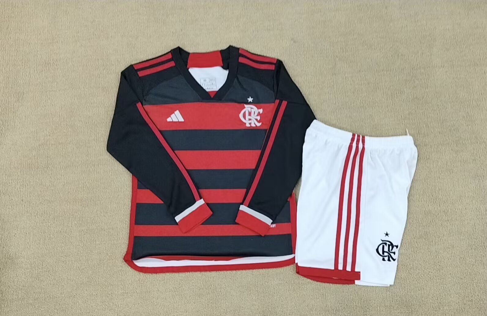 2024-25 Flamengo Home Long Sleeves Kids Kit Jersey