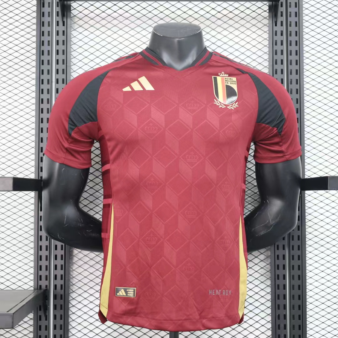 2024-25 Belgium Home Red Authentic Jersey