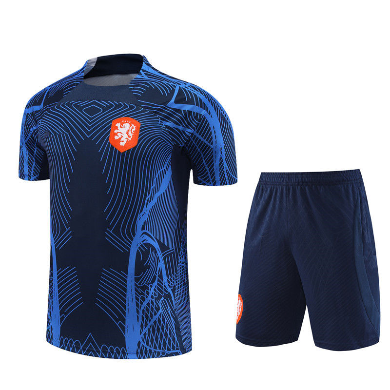 2024 25 Netherlands Home Training Vestement Blue Fonce Special Edition Jersey