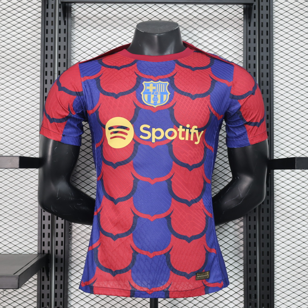 2024 25 Barcelone Nouvelle Avant-match Authentique Maillot