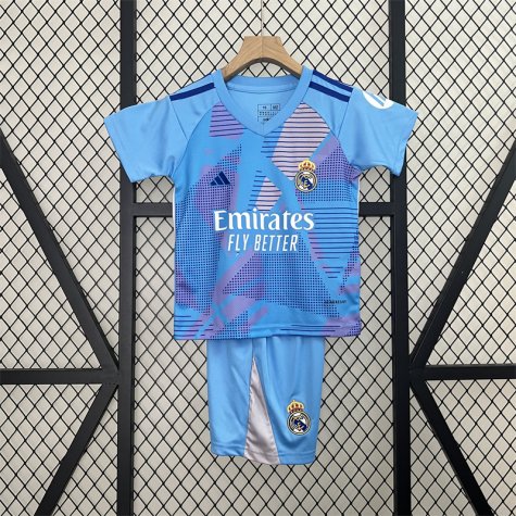 2024 2025 Real Madrid Kids Goalkeeper Home Jersey