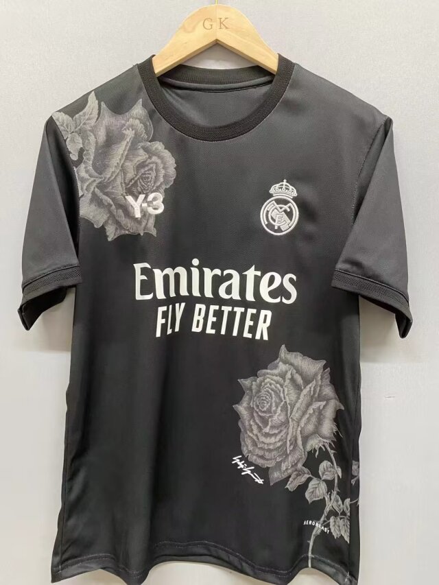 2024-2025 Real Madrid Y3 Roses Noir Maillot