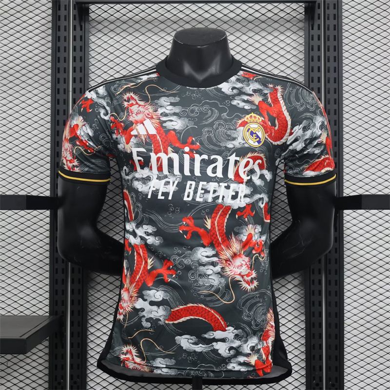 2024-25 Real Madrid Noir Dragon Authentique Maillot