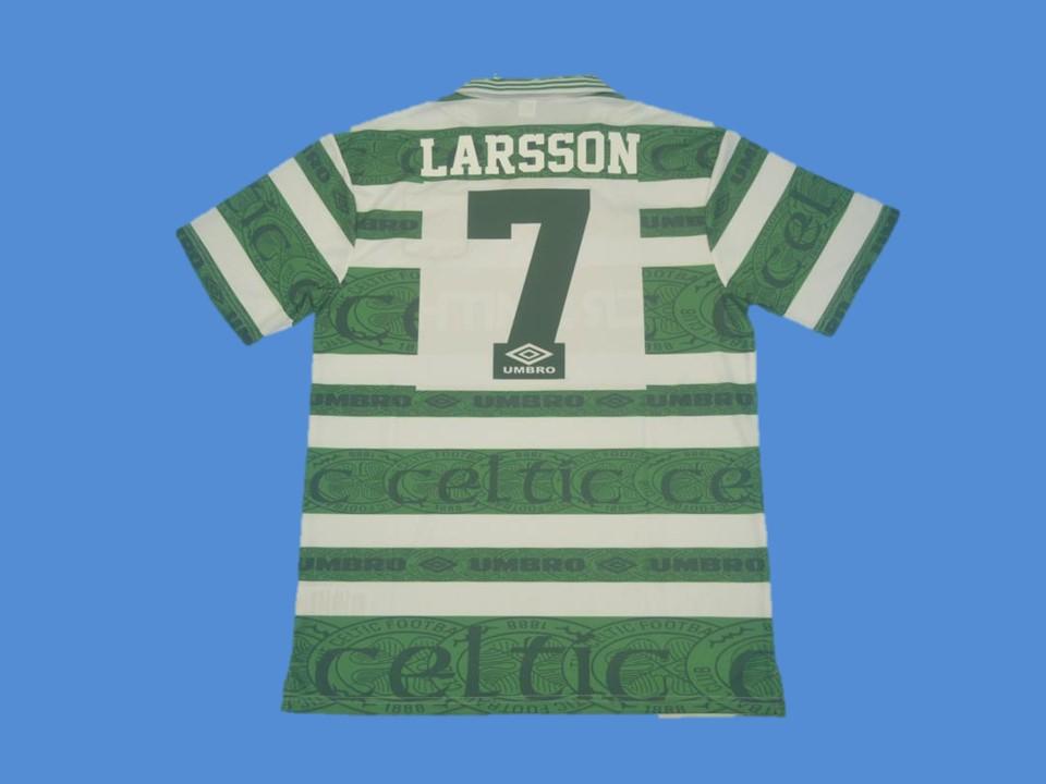 1995 1997 Celtic Home Jersey Larsson #7