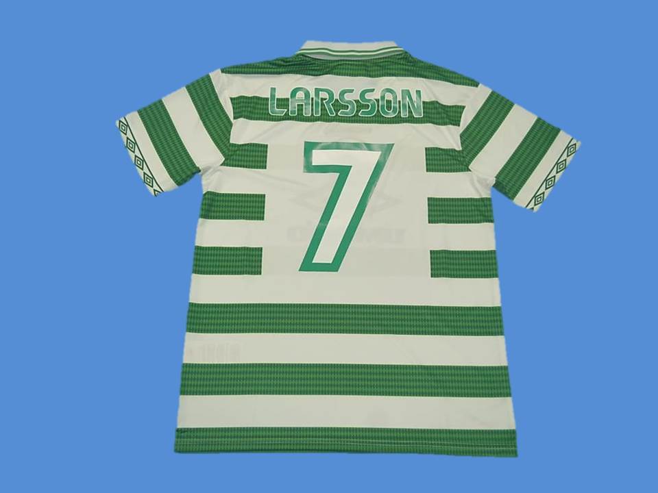 1997 1998 Celtic Home Jersey Larsson #7