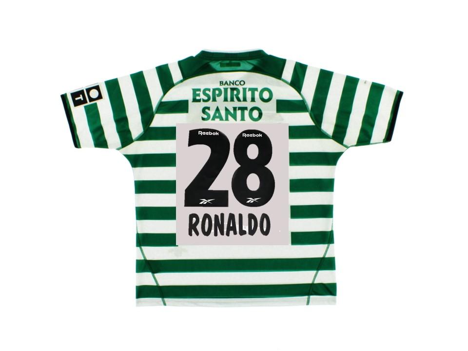 2003 Sporting Lisbon Home Jersey Ronaldo #28