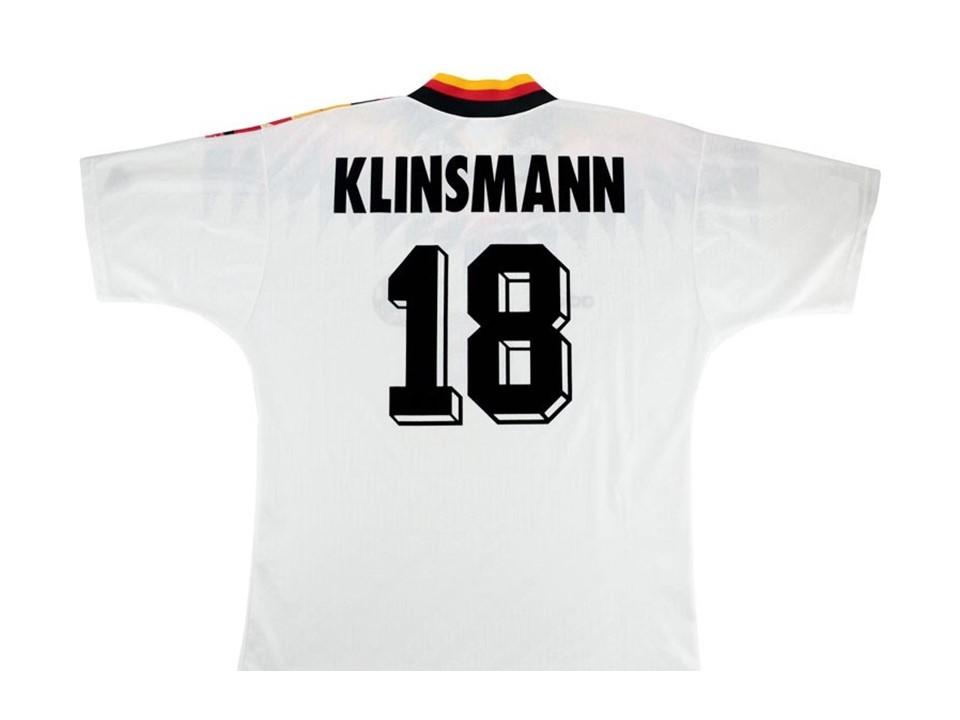 1990 Germany Home Shirt Klinsmann #18 World Cup