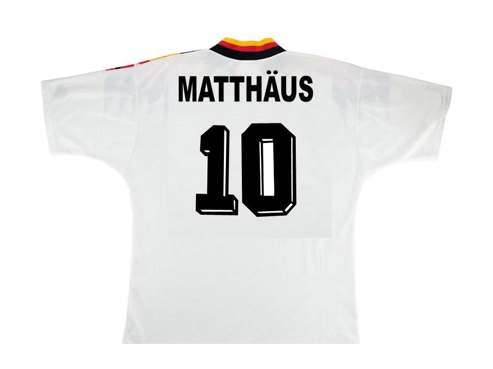 1990 Germany Home Shirt Matthaus #10 World Cup