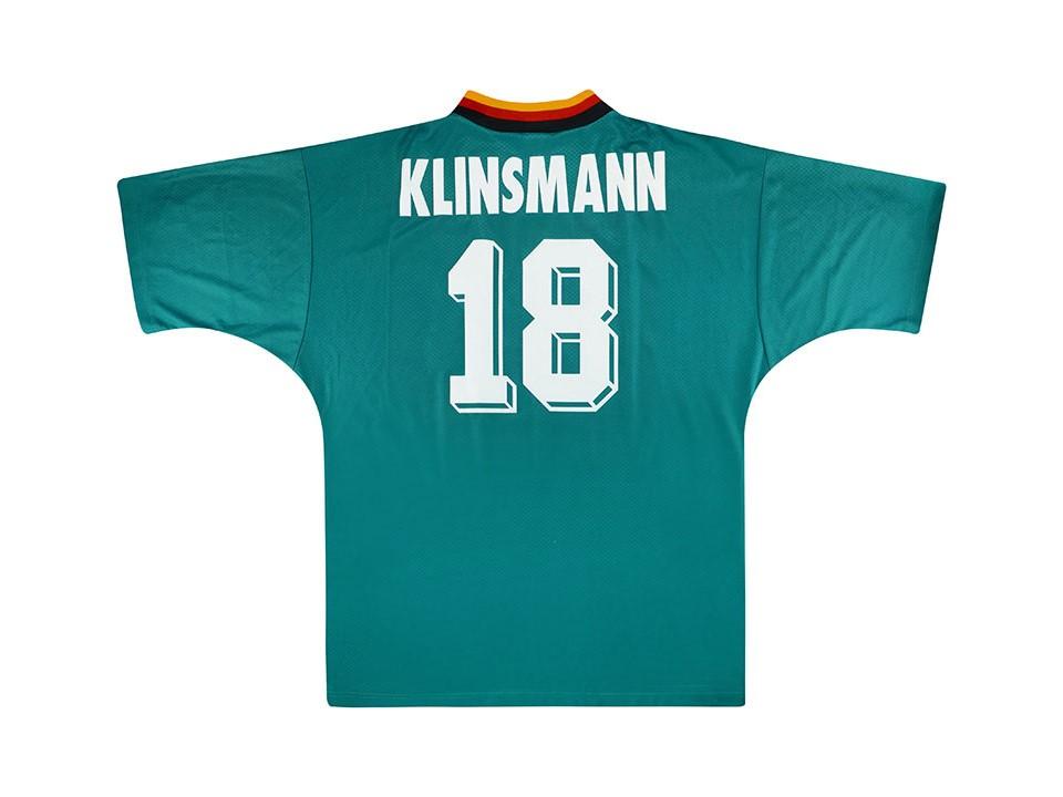 1994 Germany Away Shirt Klinsmann #18 Green World Cup