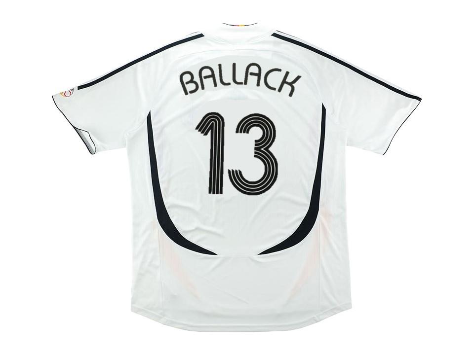 2006 Allemagne Domicile Chemise Ballack #13 Coupe du Monde