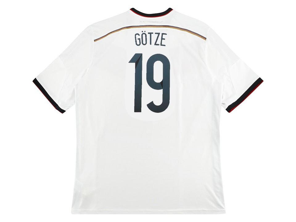 2014 Allemagne Domicile Chemise Gotze #19 Coupe du Monde