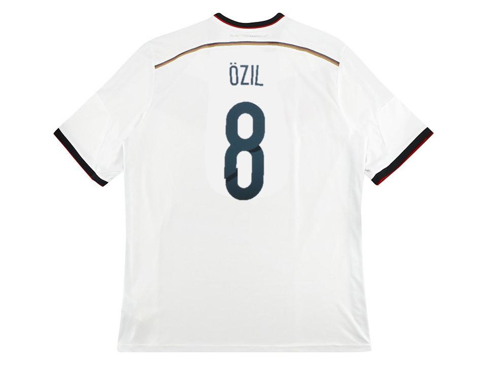 2014 Allemagne Domicile Chemise Ozil #8 Coupe du Monde