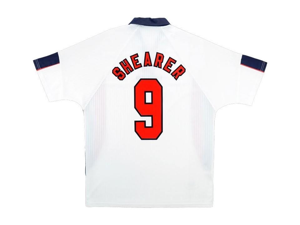 1998 Angleterre Domicile Chemise Shearer #9 Coupe du Monde