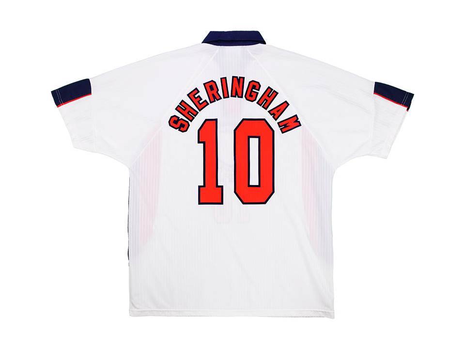 1998 Angleterre Domicile Chemise Sheringham #10 Coupe du Monde