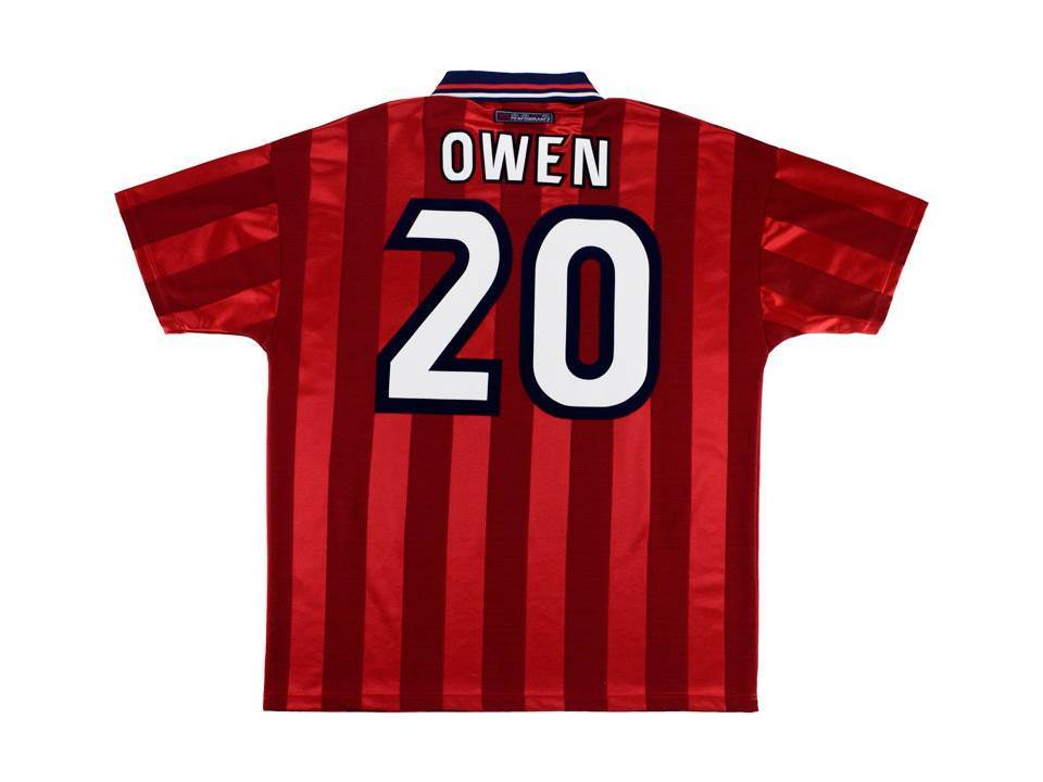 1998 Angleterre Exterieur Chemise Owen #20