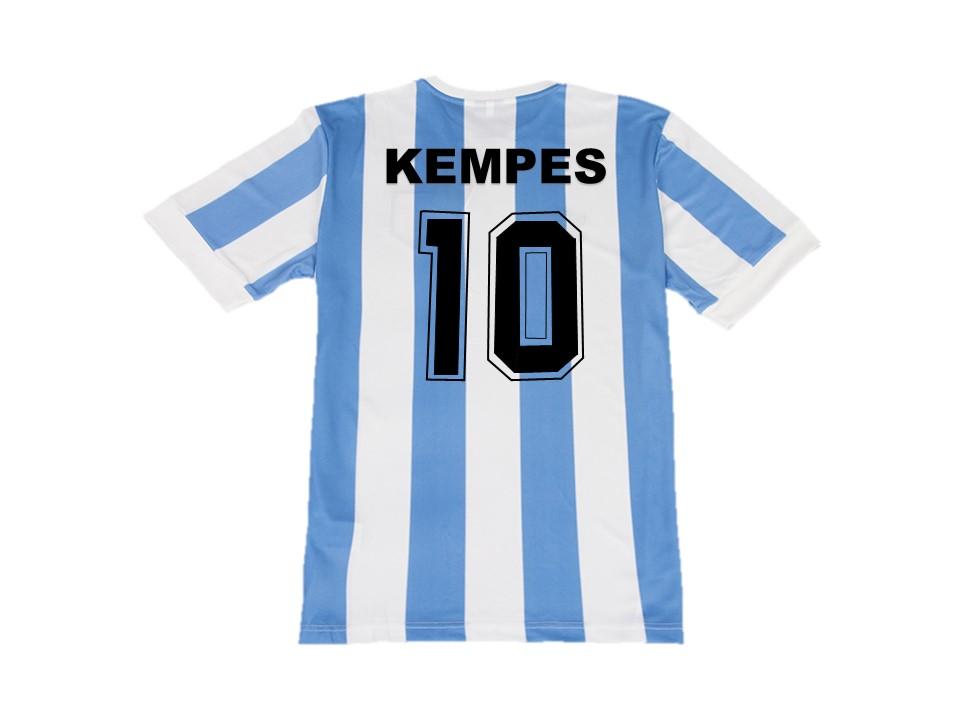 1978 Argentine Domicile Maillot Kempes #10 Coupe du Monde