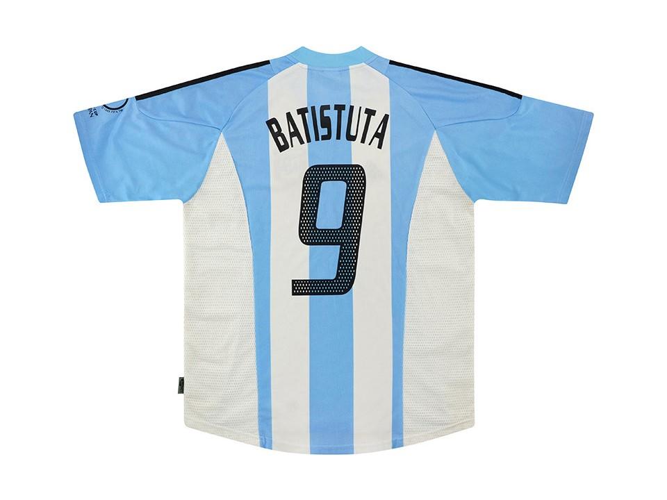 2002 Argentine Domicile Maillot Batistuta #9 Coupe du Monde