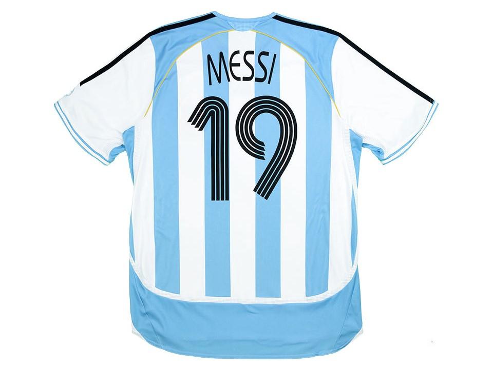 2006 Argentina Home Jersey Messi #19 World Cup