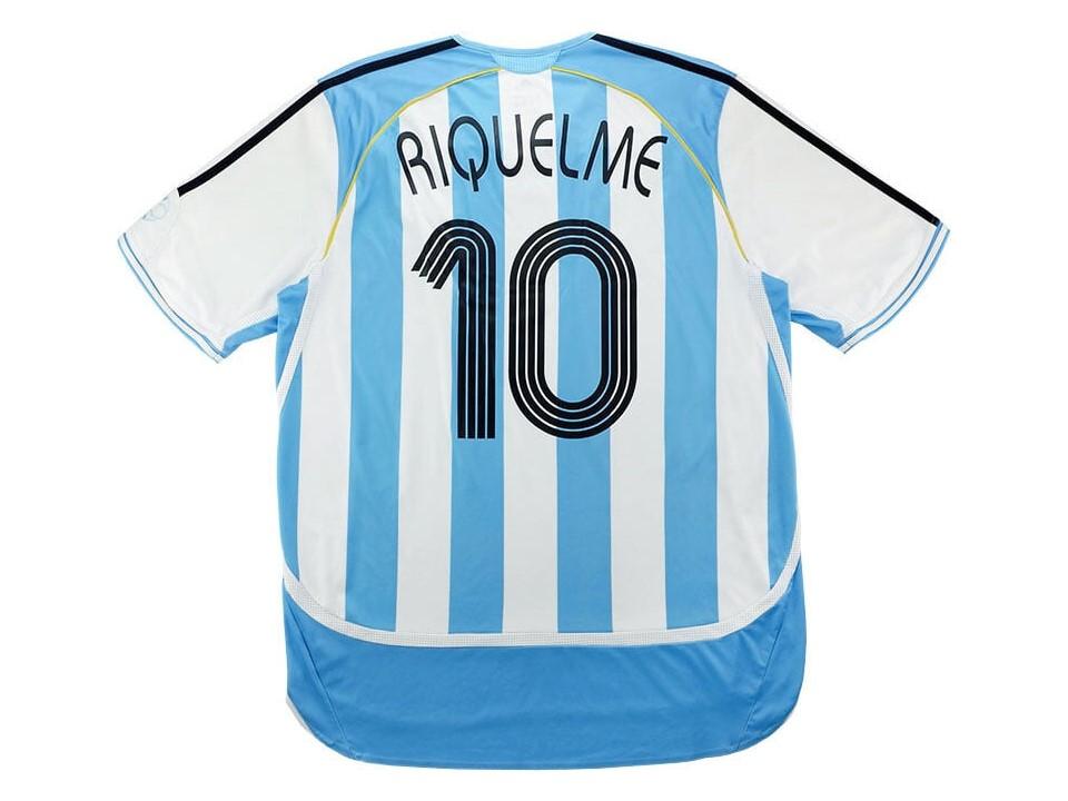 2006 Argentina Home Jersey Riquelme #10 World Cup