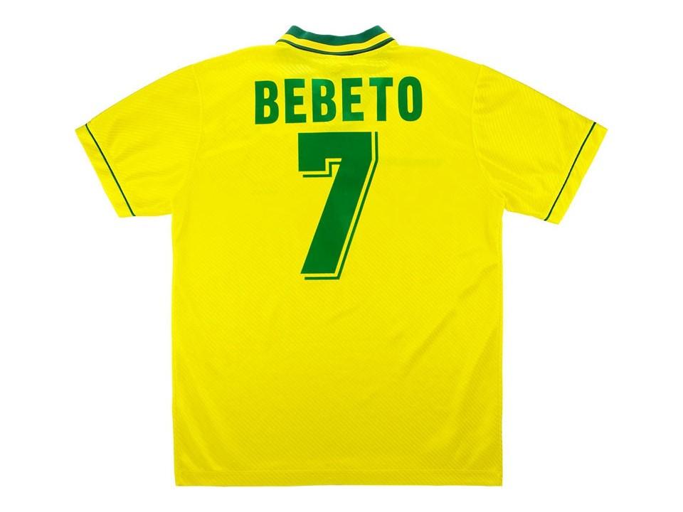 1994 Bresil Domicile Maillot Bebeto #7 Coupe du Monde