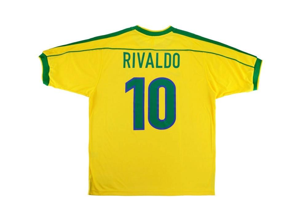 1998 Bresil Domicile Maillot Rivaldo #10 Coupe du Monde