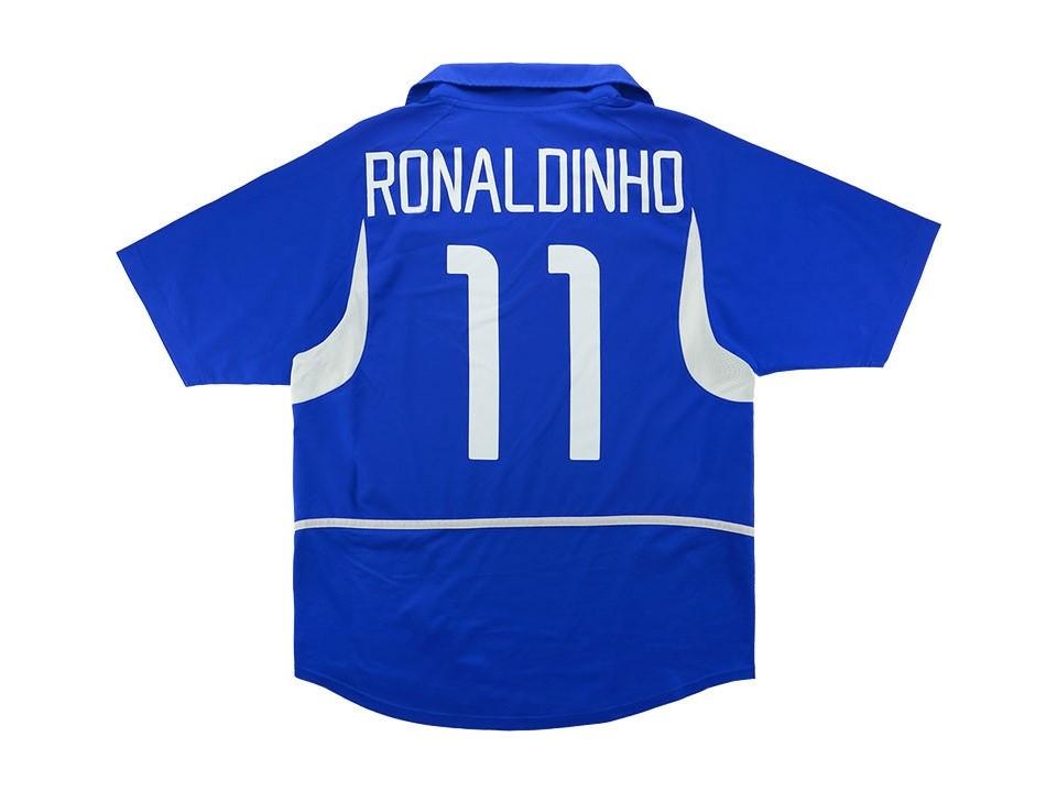 2002 Brazil Away Jersey Ronaldinho #11