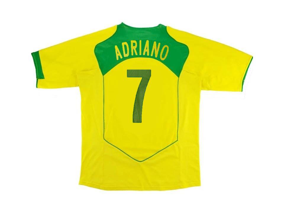 2004 Brazil Home Jersey Adriano #7