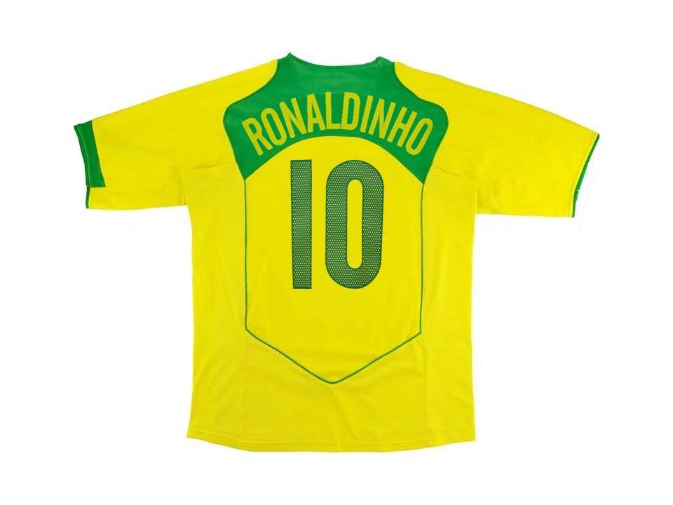 2004 Brazil Home Jersey Ronaldinho #10