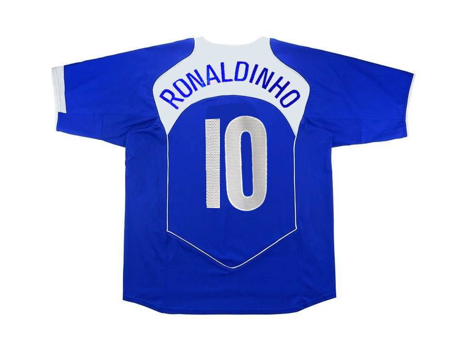 2004 Brazil Away Jersey Ronaldinho #10