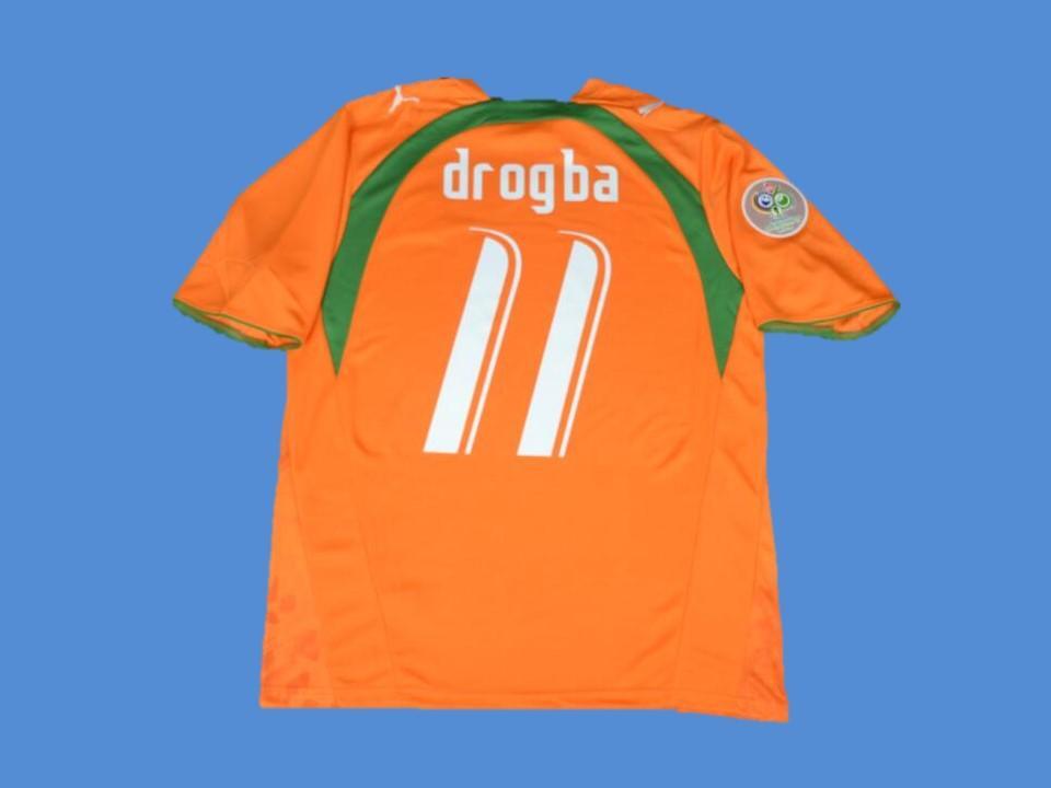 2006 Cote de Ivoire Domicile Maillot Drogba #11 Coupe du Monde