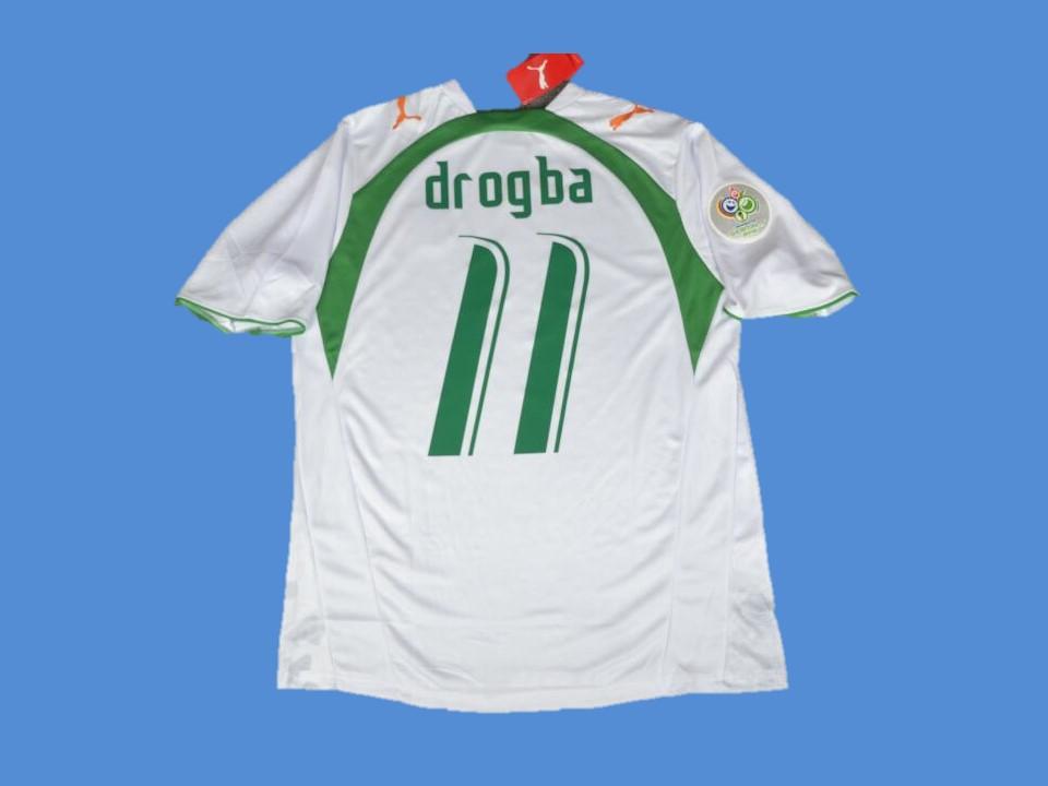 2006 Cote de Ivoire Exterieur Maillot Drogba #11 Coupe du Monde