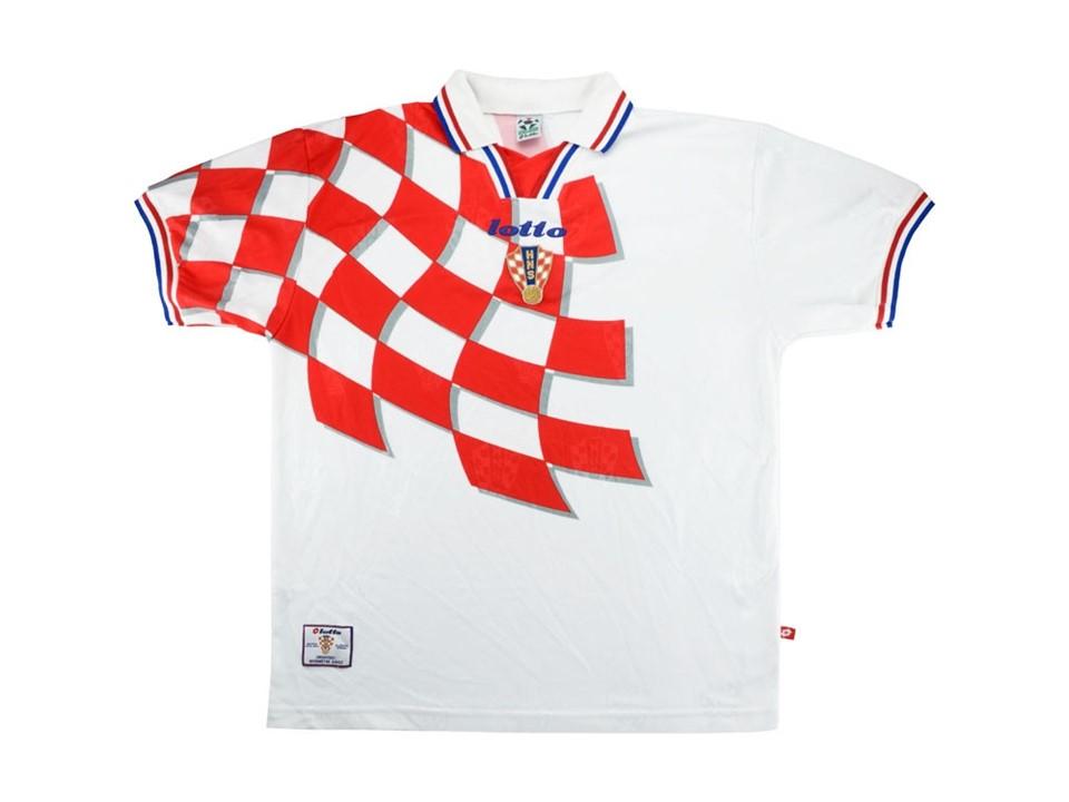 1998 Croatie Domicile Chemise Hrvatska Coupe du Monde