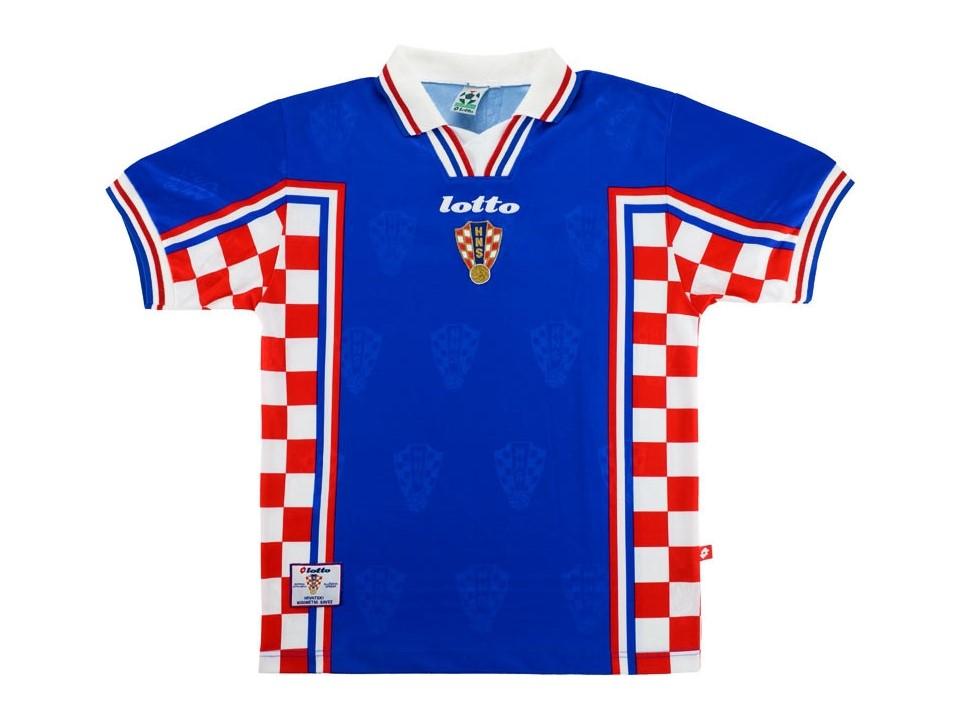 1998 Croatie Exterieur Chemise Hrvatska Coupe du Monde