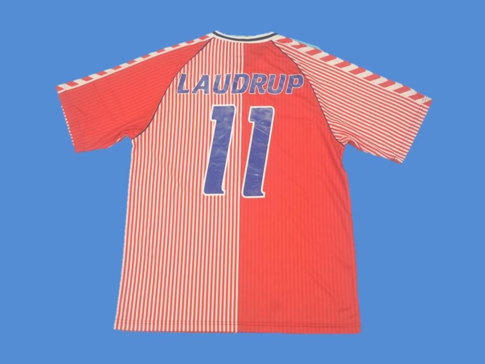 1986 Denmark Home Jersey Laudrup #11