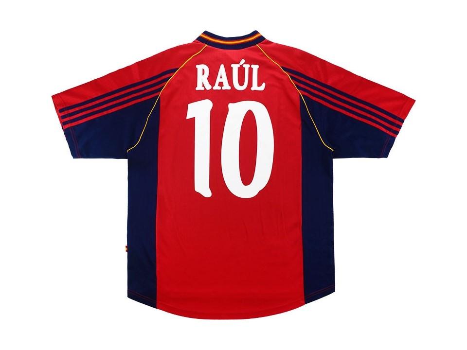 1998 Espagne Domicile Chemise Raul #10 Coupe du Monde