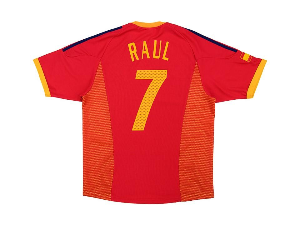 2002 Espagne Domicile Chemise Raul #7 Coupe du Monde