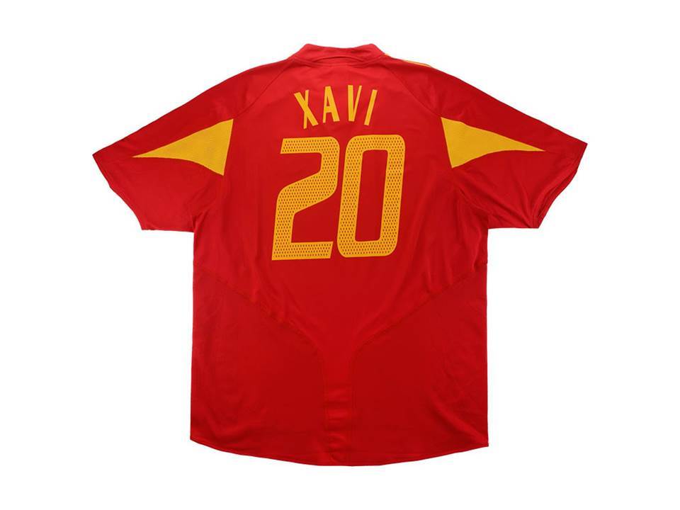 2004 2006 Espagne Domicile Maillot Xavi #20