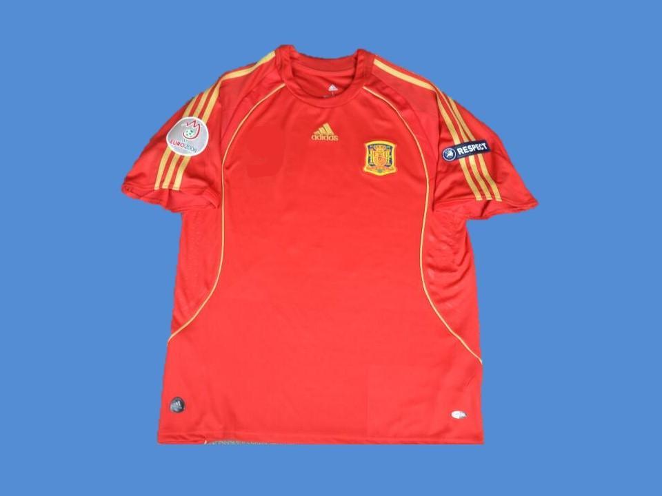 2008 Espagne Domicile Maillot Coupe d'Europe