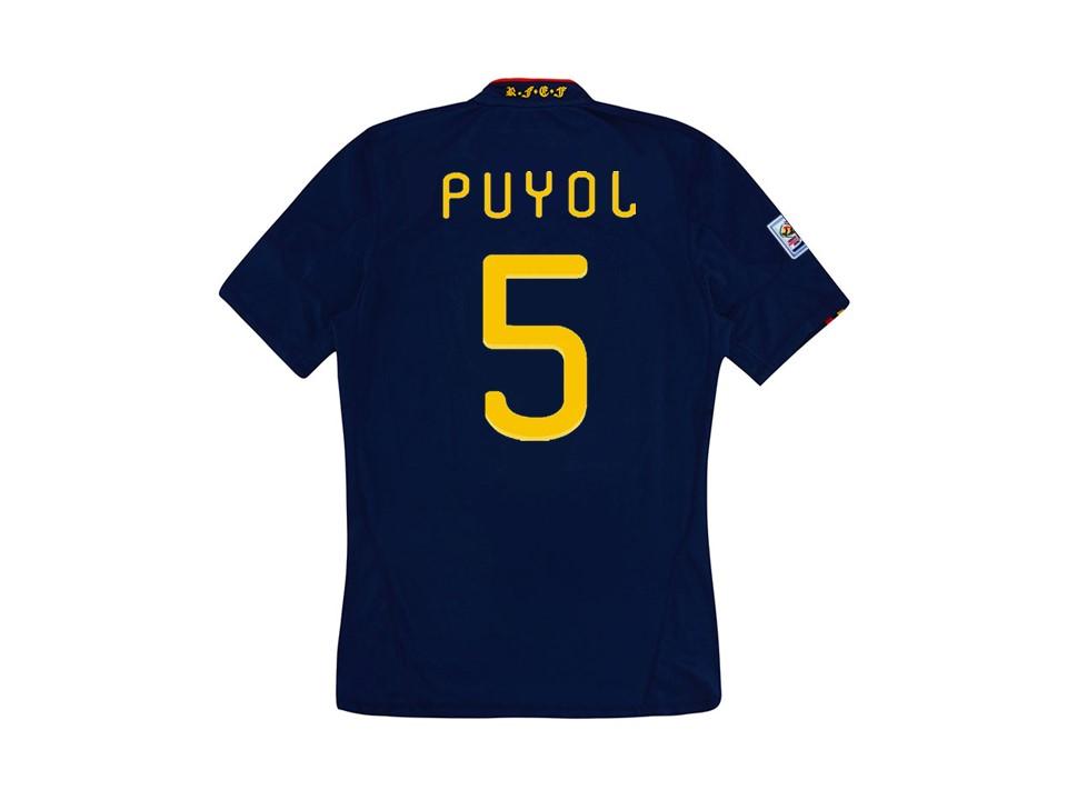 2010 Espagne Exterieur Chemise Espaa Puyol #5 Final Coupe du Monde