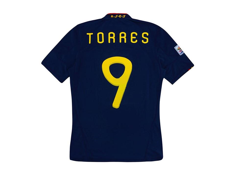 2010 Espagne Exterieur Chemise Espaa Torres #9 Final Coupe du Monde