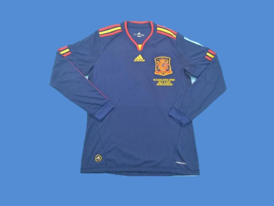 2010 Spain Away Long Sleeves Jersey