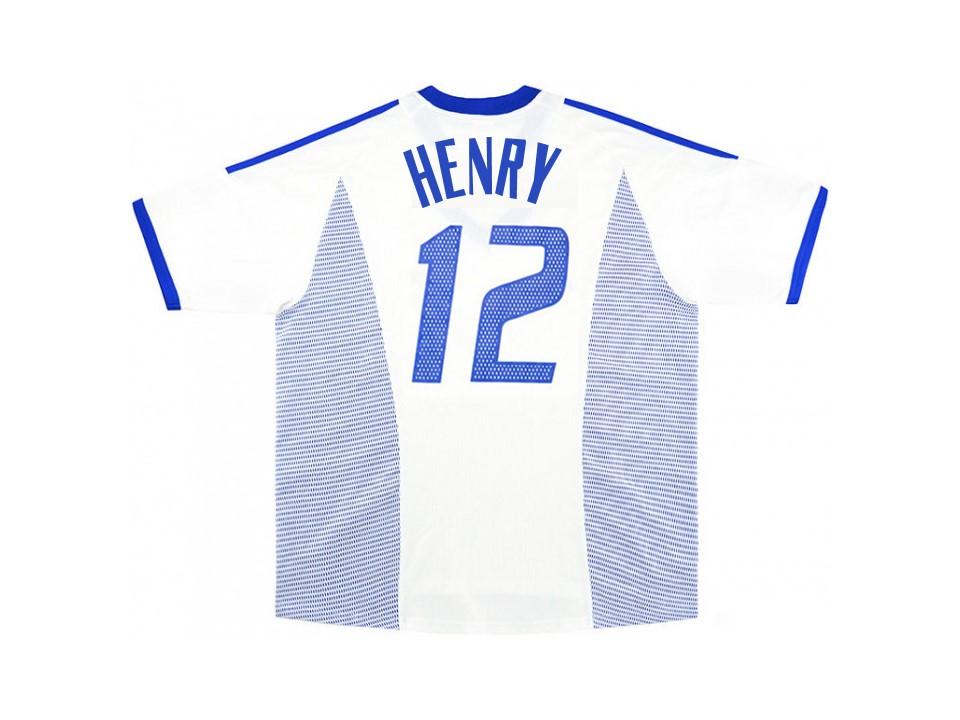 2002 France Away Jersey Henry #12 World Cup