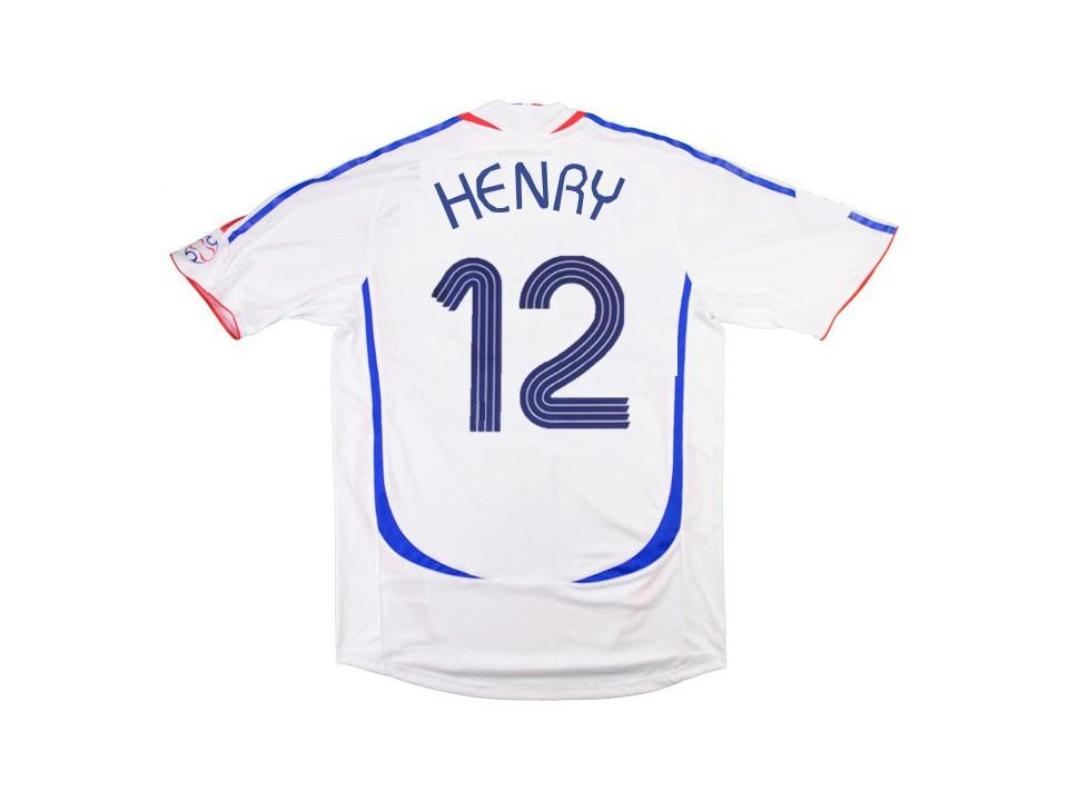 2006 France Away Jersey Henry #12 World Cup