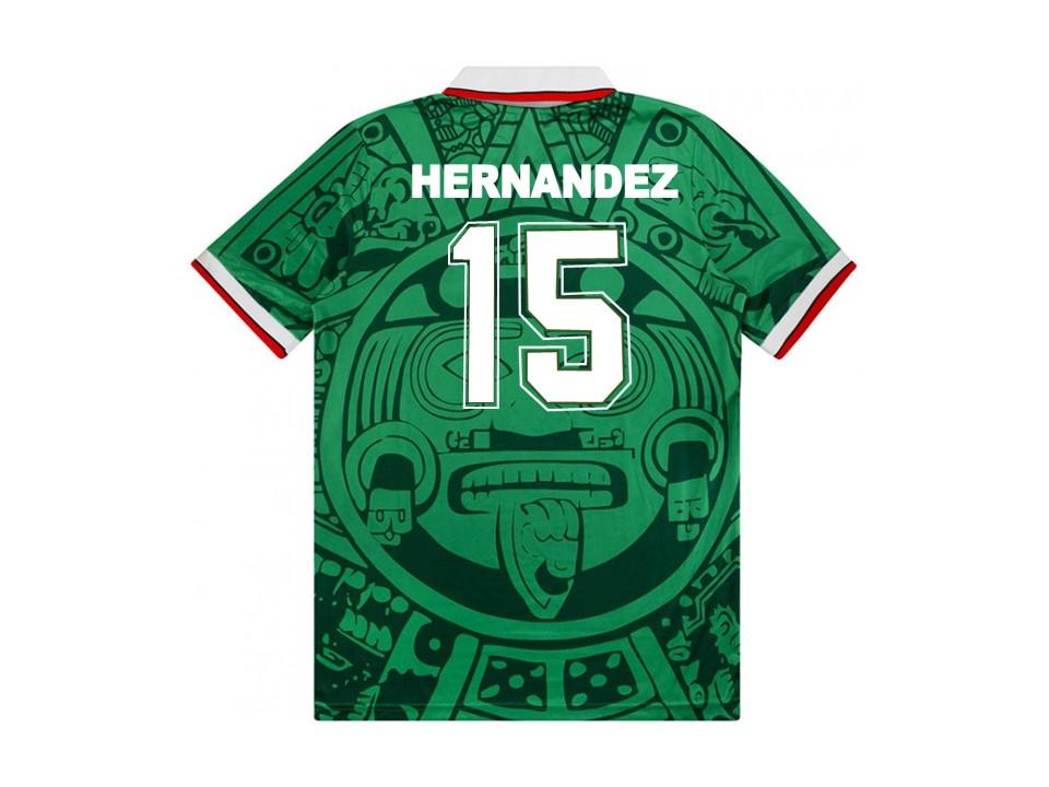 1998 Mexique Domicile Chemise Hernandez #15 Coupe du Monde