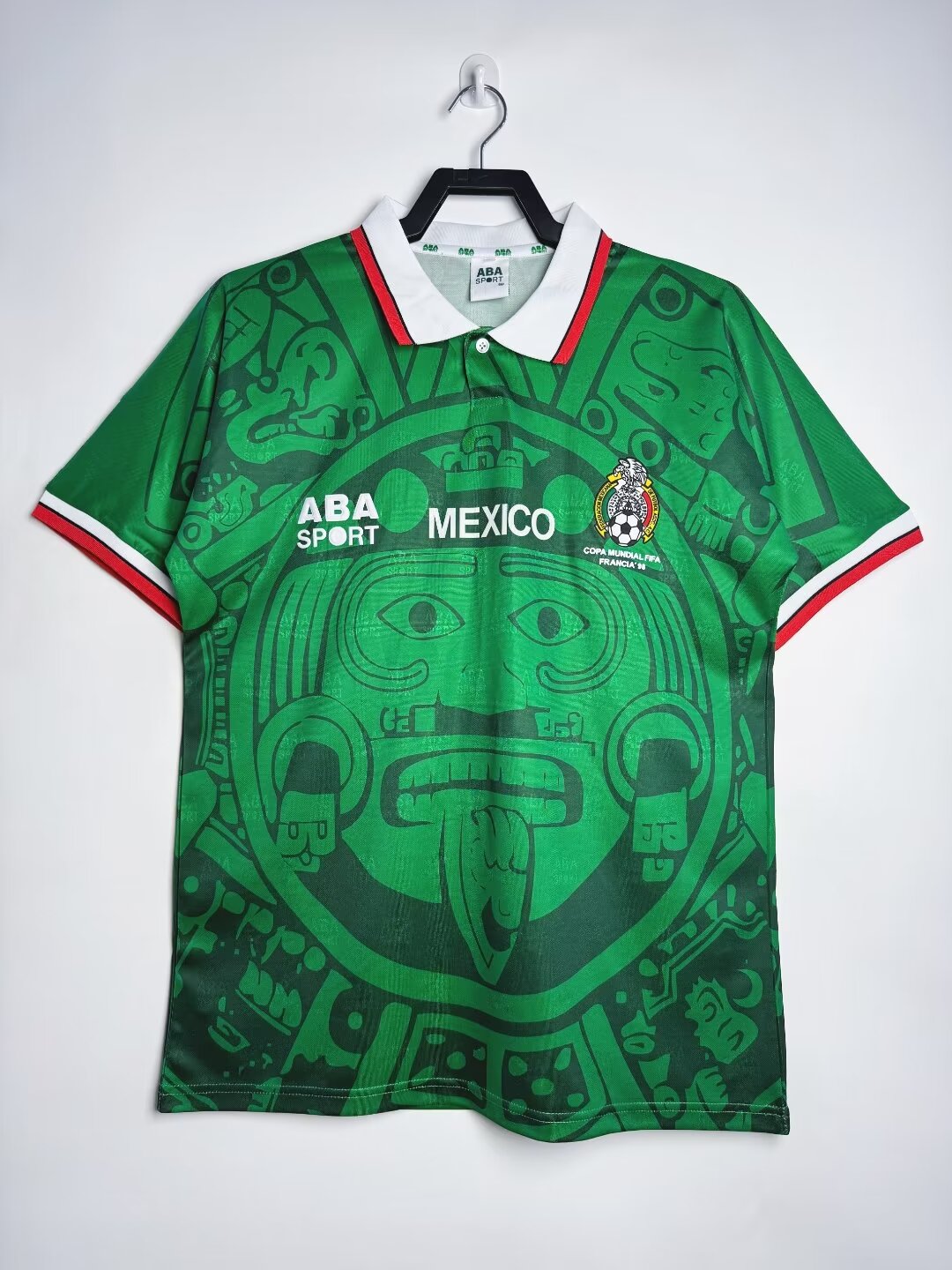 1998 Mexico Home Jersey Tissu Jacquard