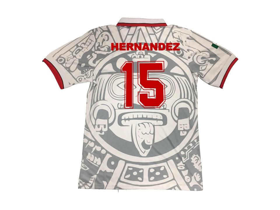 1998 Mexique Exterieur Chemise Hernandez #15 Coupe du Monde