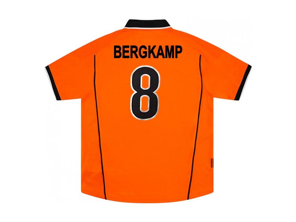 1998 Pays-Bas Domicile Chemise Bergkamp #8 Coupe du Monde